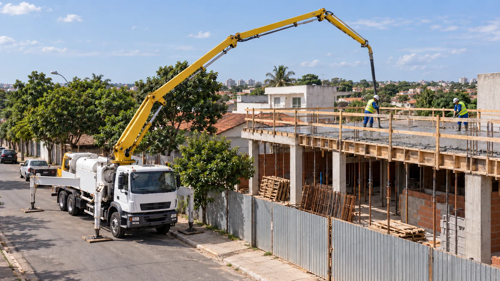 Concretagem de Laje com Bomba